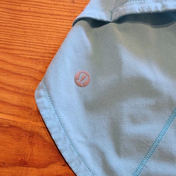 LULULEMON WOMENS LOT SPEED UP HR HIGH RISE SHORTS LINED BLACK BLUE SZ 9 RUNNING - Picture 8 of 9